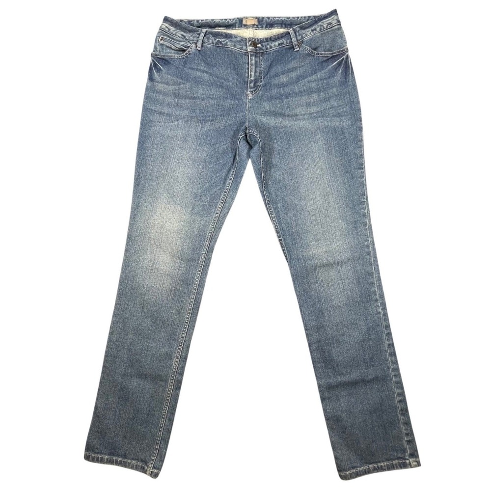 J. Jill Blue Whiskered Stretch Skinny Jean Women 12